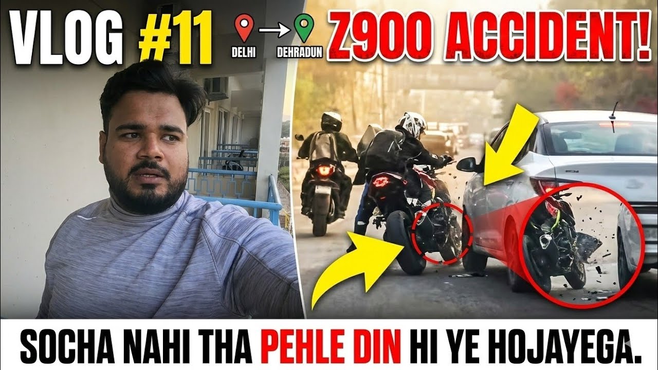ACCIDENT on Day 1🤬! Delhi to Dehradun Ride with Omkar Khanna​ 🏍