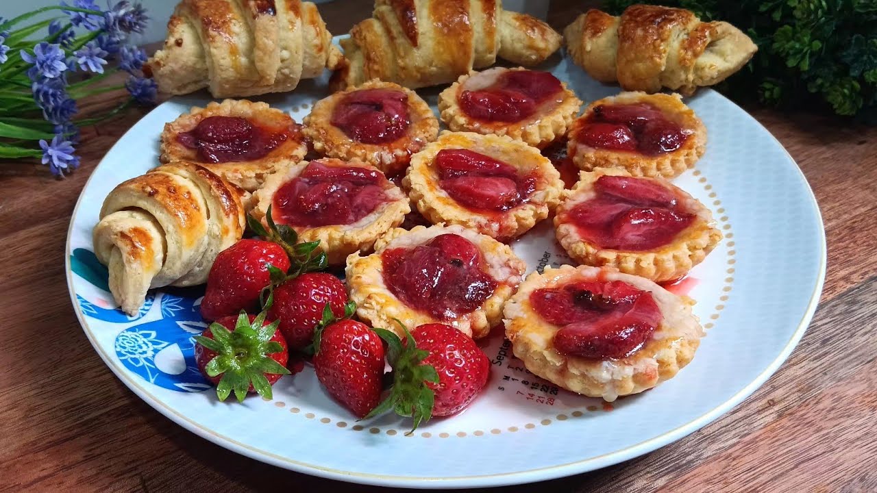CARA CEPAT BIKIN EGG TART STRAWBERRY JAM..DGN PUFF PASTRY BUATAN SENDIRI FLAKY RENYAH RECOMMENDED ❗