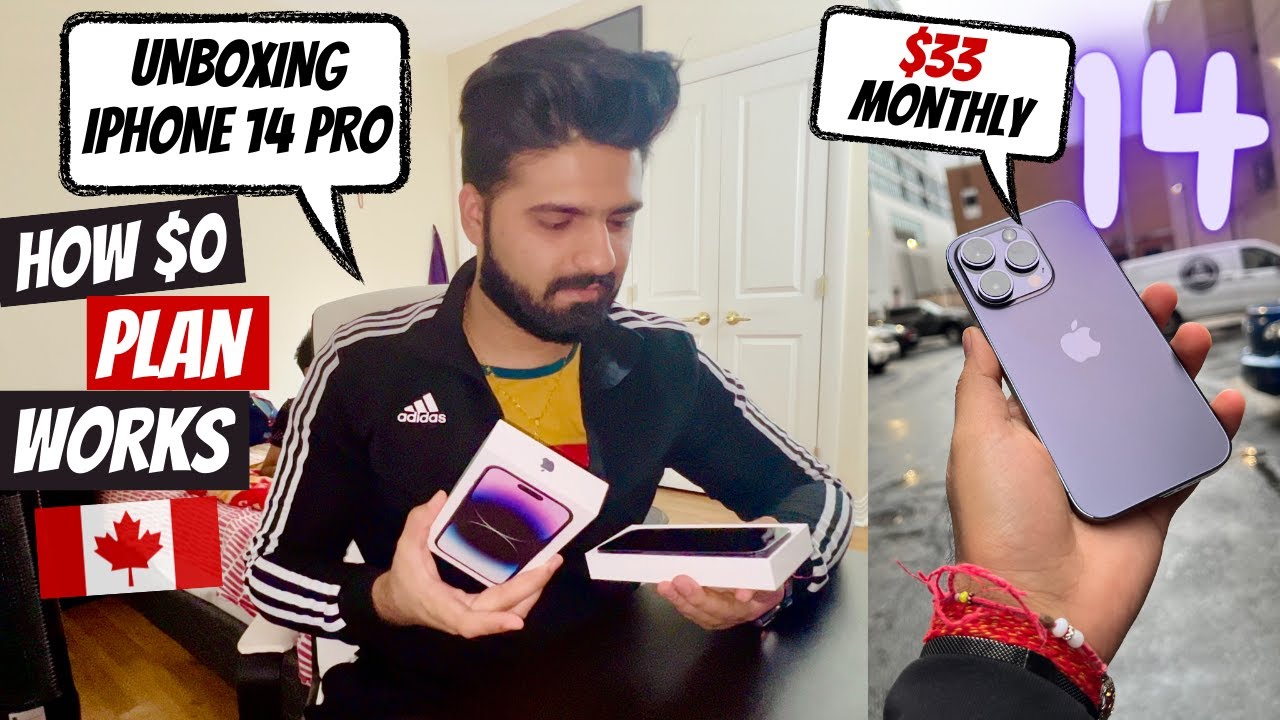 Unboxing iPhone 14 Pro with $33 Monthly Plan | How Students Buy IPhones for $0 in Canada | Price