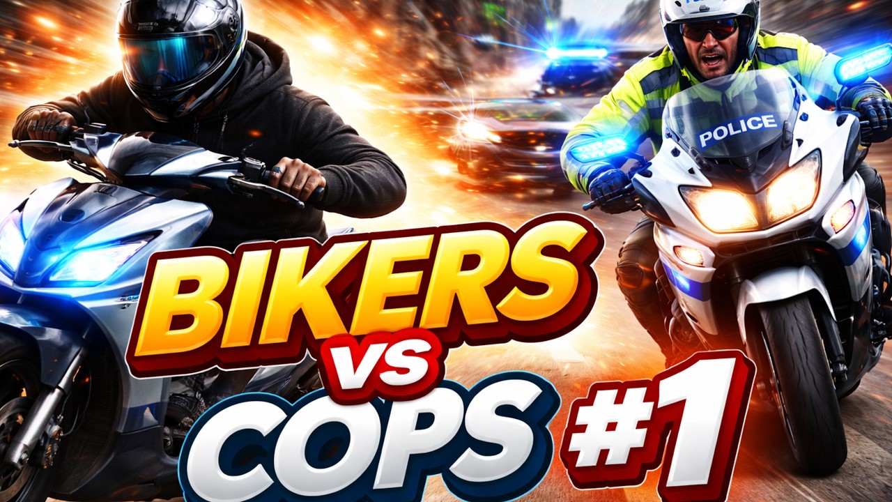bikers vs cops #1🛵💨🚨