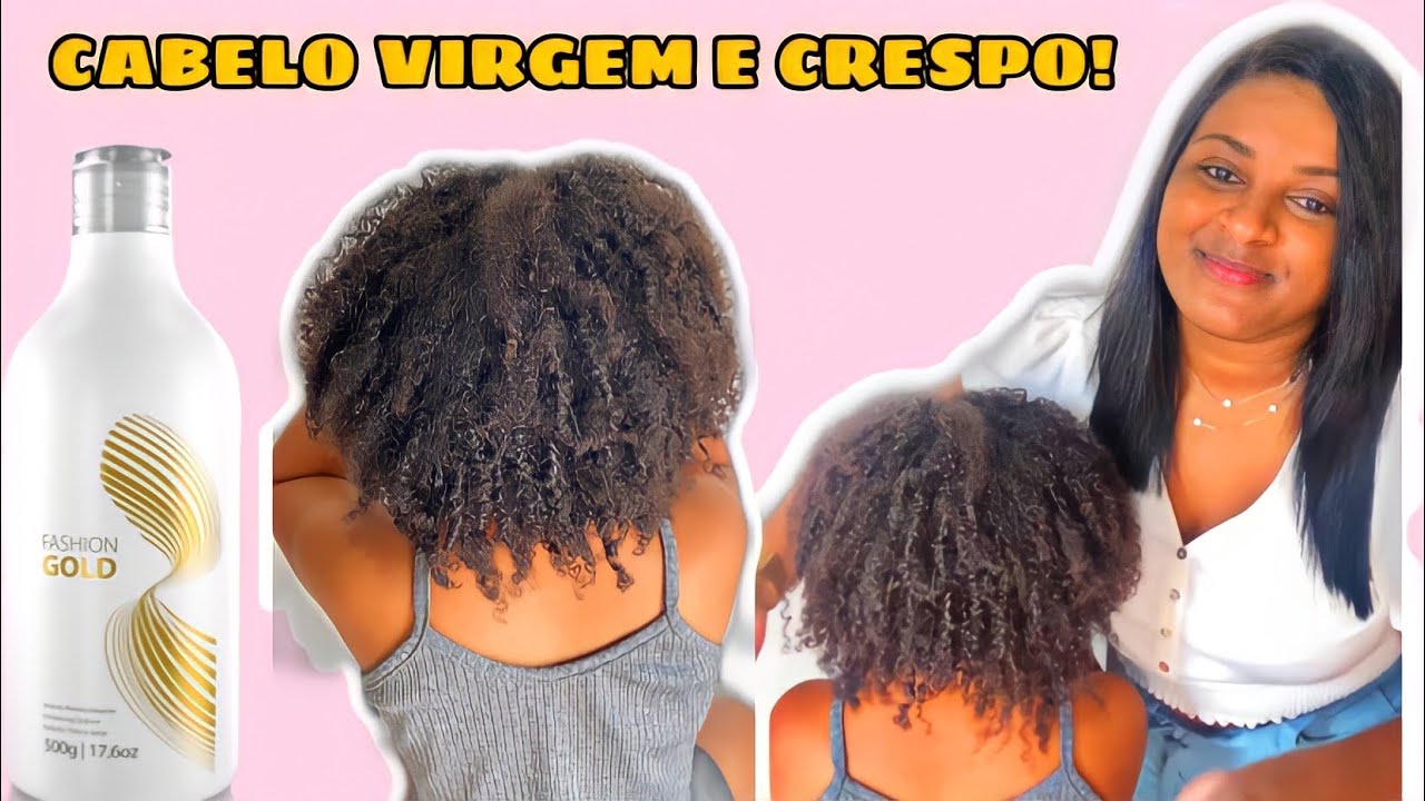 Apliquei a progressiva FASHION GOLD em um cabelo CRESPO e VIRGEM |Passo a passo completo em casa