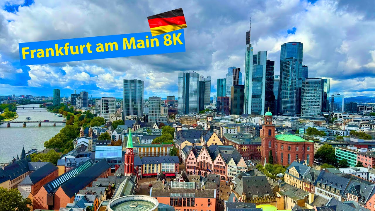 Frankfurt am Main Walking Tour | Explore Old Town & River Main in Stunning 8K