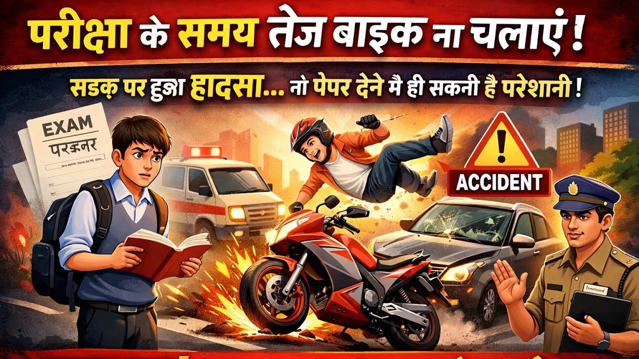 परीक्षा के समय तेज़ बाइक = बड़ा नुकसान!