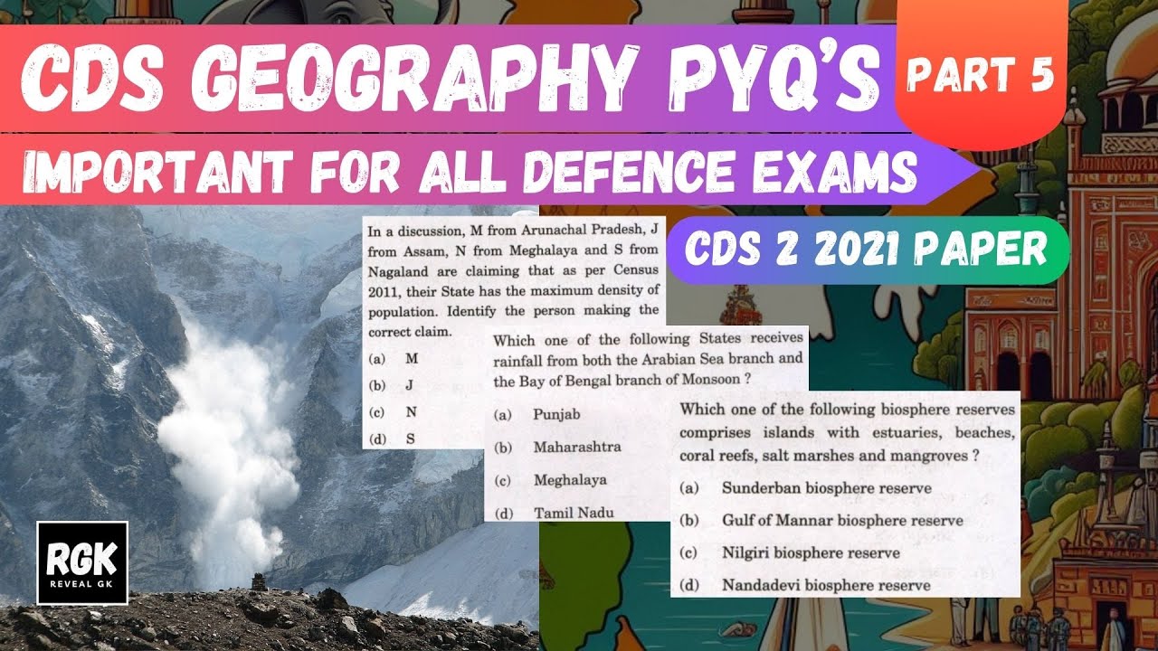 CDS Geography PYQs | CDS Paper 2 2021 Geography Questions | Important For All Defence Exams