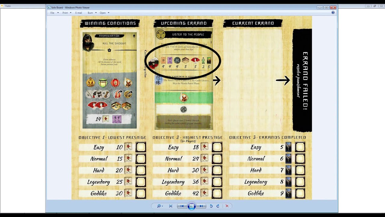 Yedo, Deluxe Master Set: SOLO Tutorial and Playthrough (All Modules)