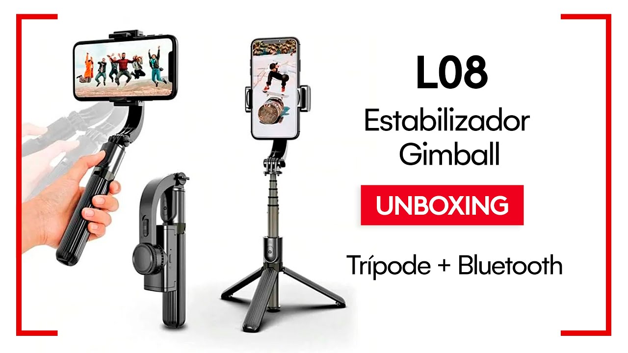 L08 Estabilizador Gimbal para celular Bluetooth Negro - Anavatec