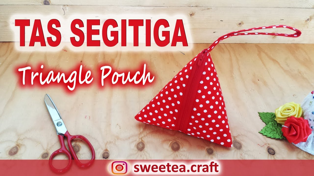 Tas Segitiga |  DIY Triangle Pouch
