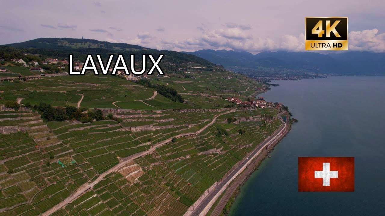 Lavaux, Vaud, Switzerland - 4K DJI Air2S Drone Footage