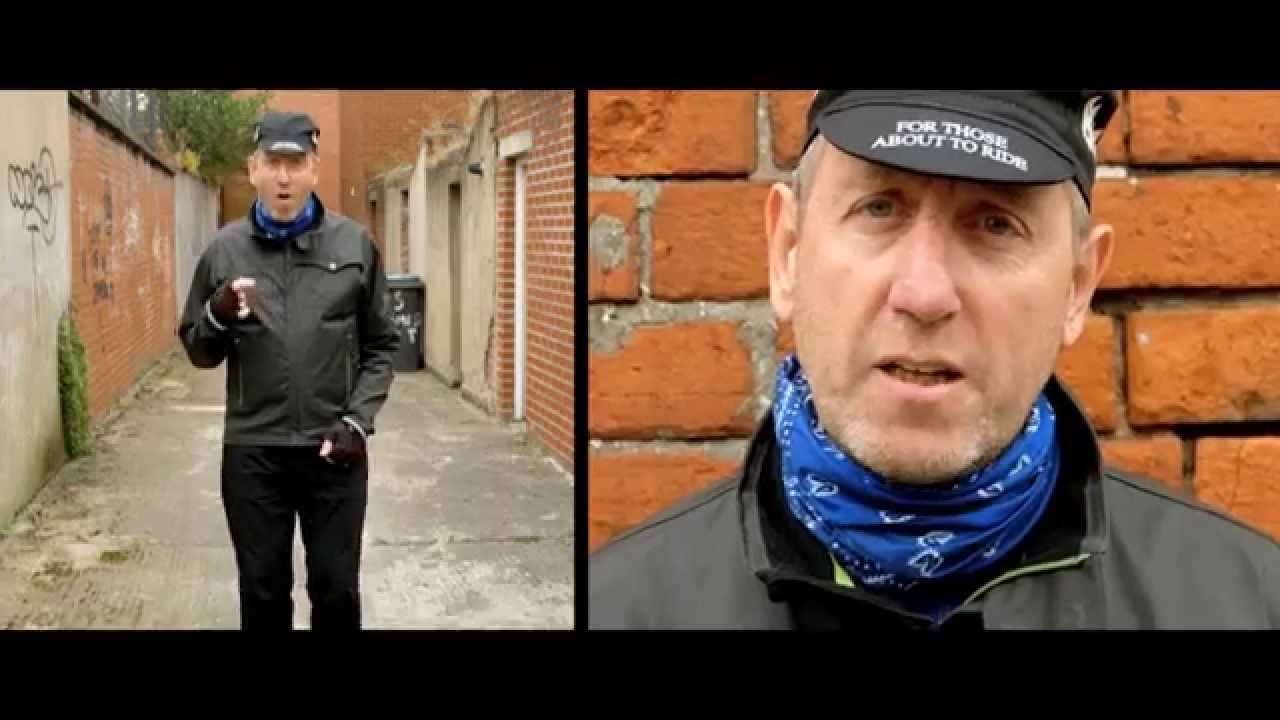 Michael Smiley is back on his bike