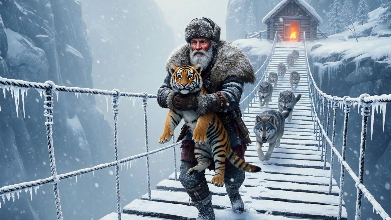 A 105-Year-Old Man Saved a Tiger Cub from a Pack of Starving Wolves in -71°C Siberia. The Ending?