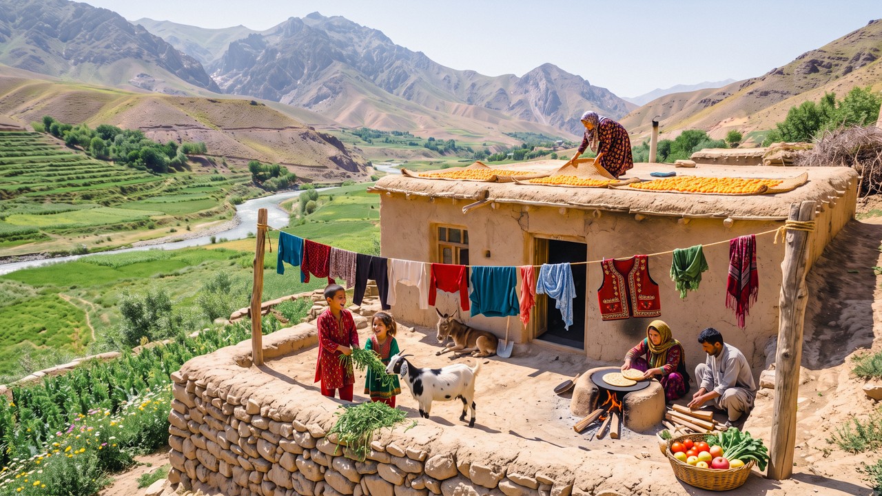 Real Village Life in Afghanistan | Cooking Organic Food Over Wood Fire.