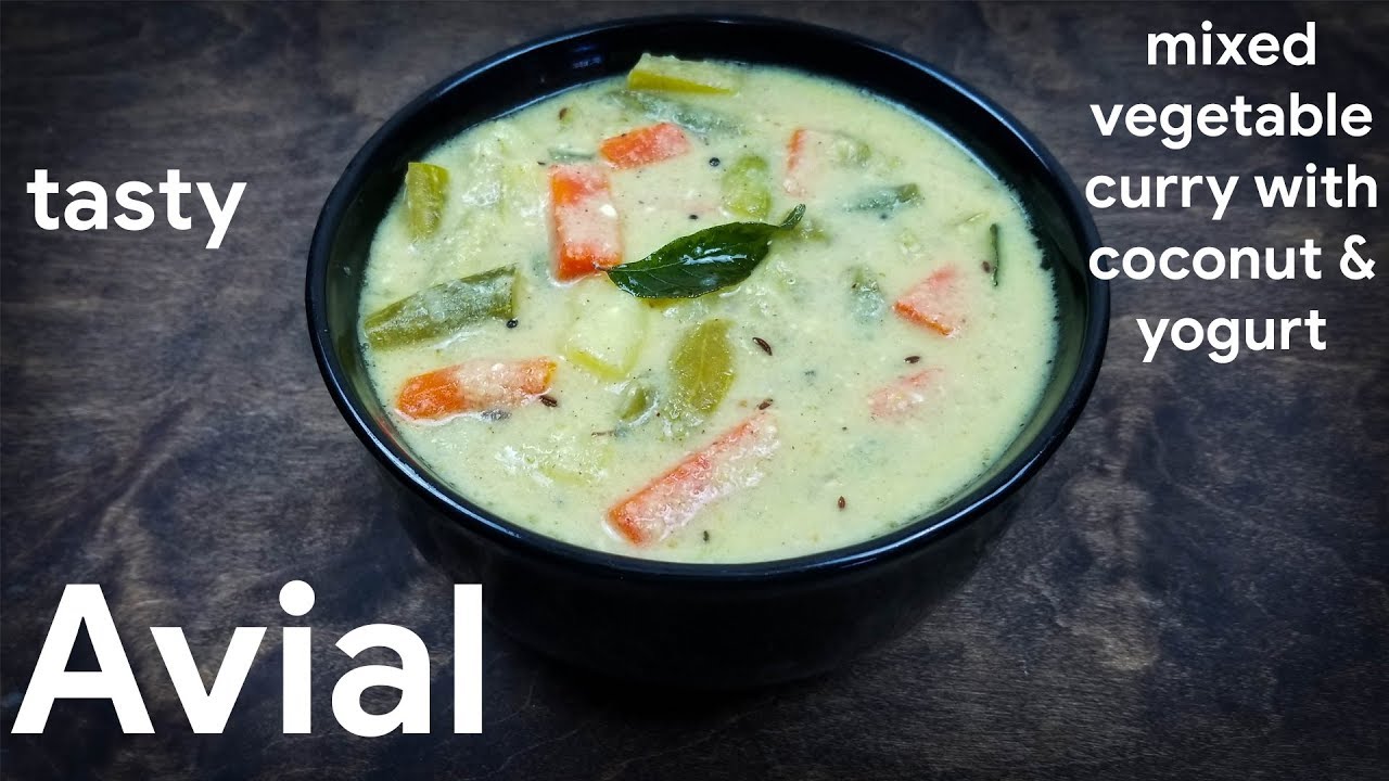 avial recipe | one pot aviyal | mixed vegetable curry with coconut & yogurt | how to make aviyal