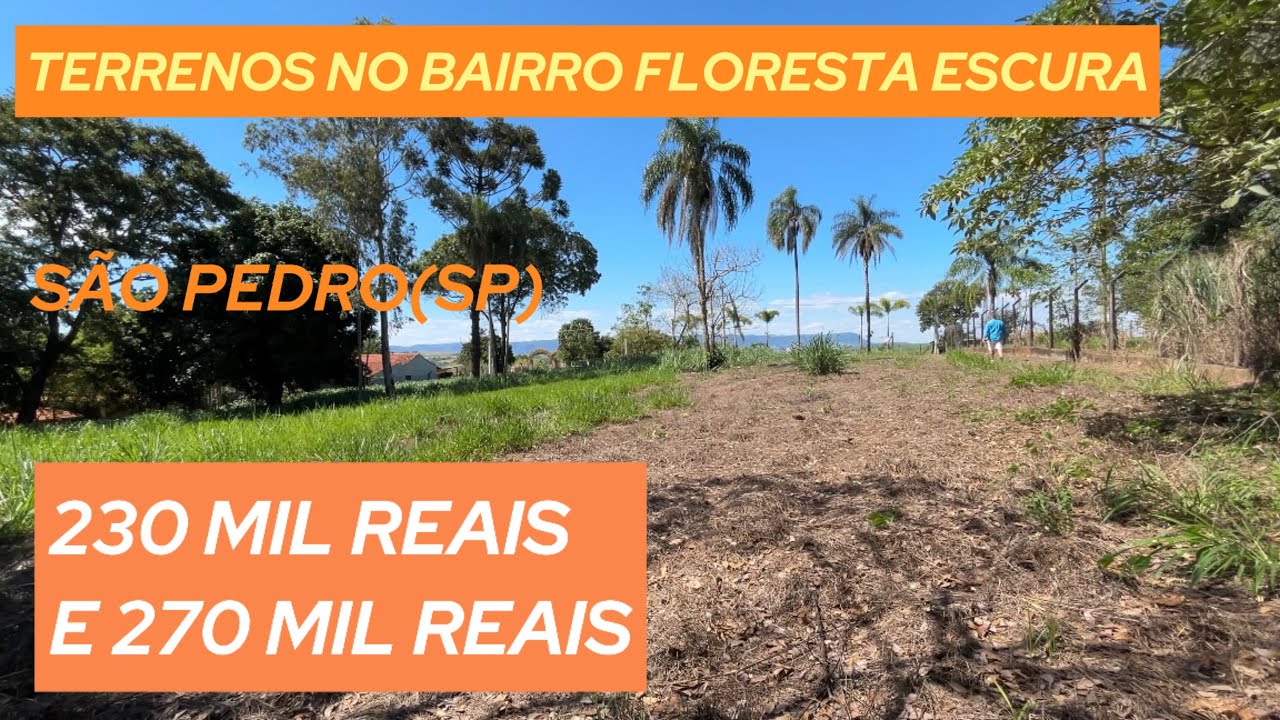 ✅PRIMEIRO VENDIDO ✅TERRENOS DE 5 MIL METROS , NO BAIRRO FLORESTA ESCURA,  A VENDA EM SÃO PEDRO(SP)