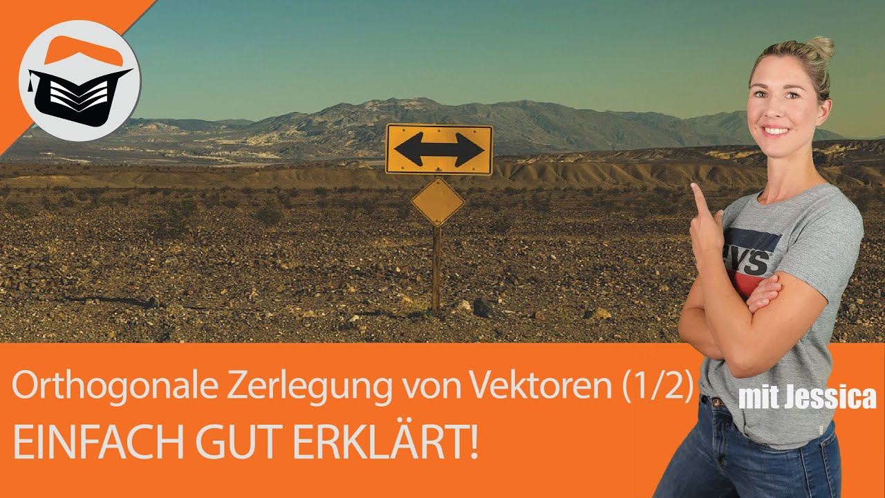 Orthogonale Zerlegung | Vektoren | Berechnen | Beispiel  (1/2) | Einfach gut erklärt! mit Jessica
