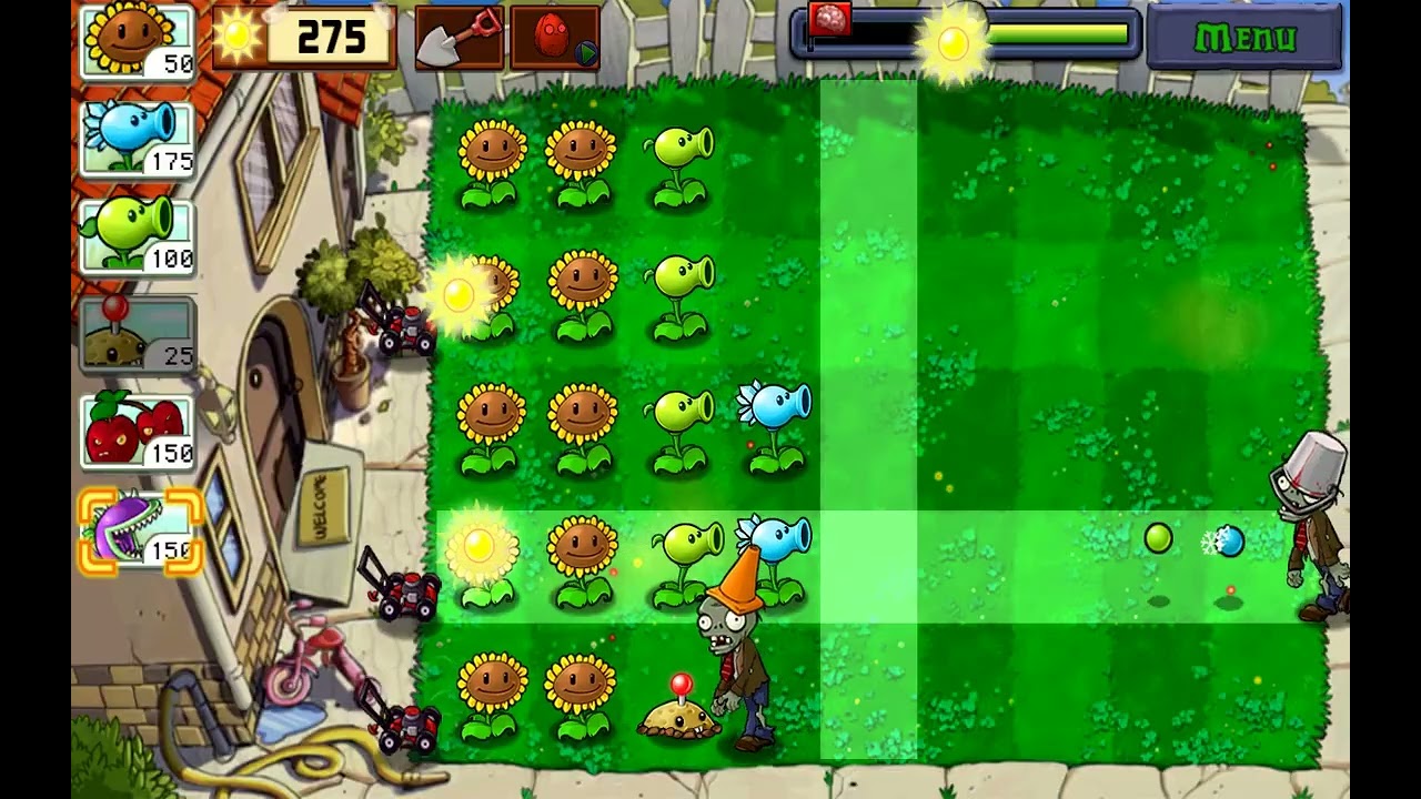 Plants vs Zombies (Day) Level 8
