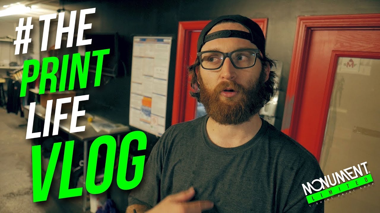 T-Shirt Screen Print vlog: Printing a  2 color Water Based Screen Print project.