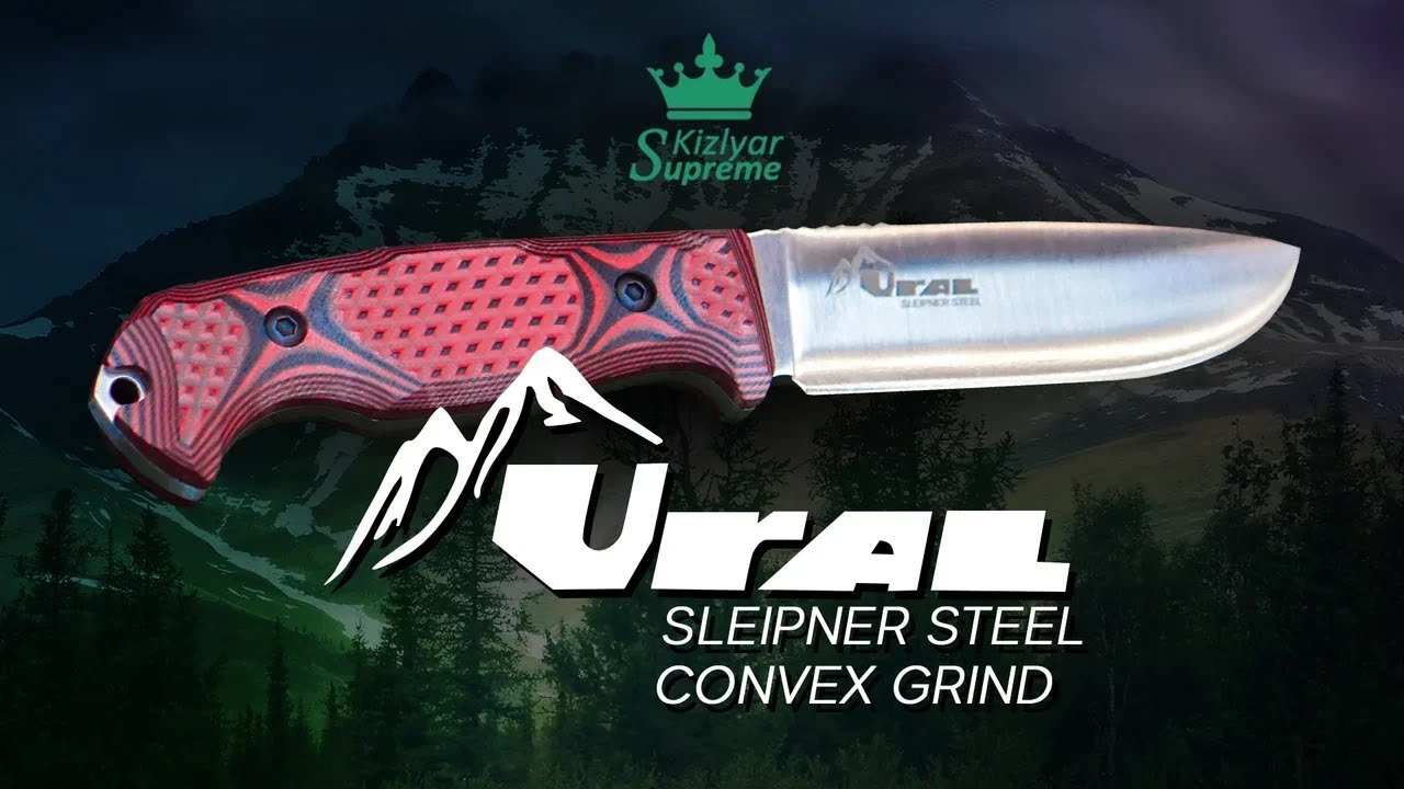 Мощный нож URAL от Kizlyar Supreme. Сталь Sleipner. Convex Grind