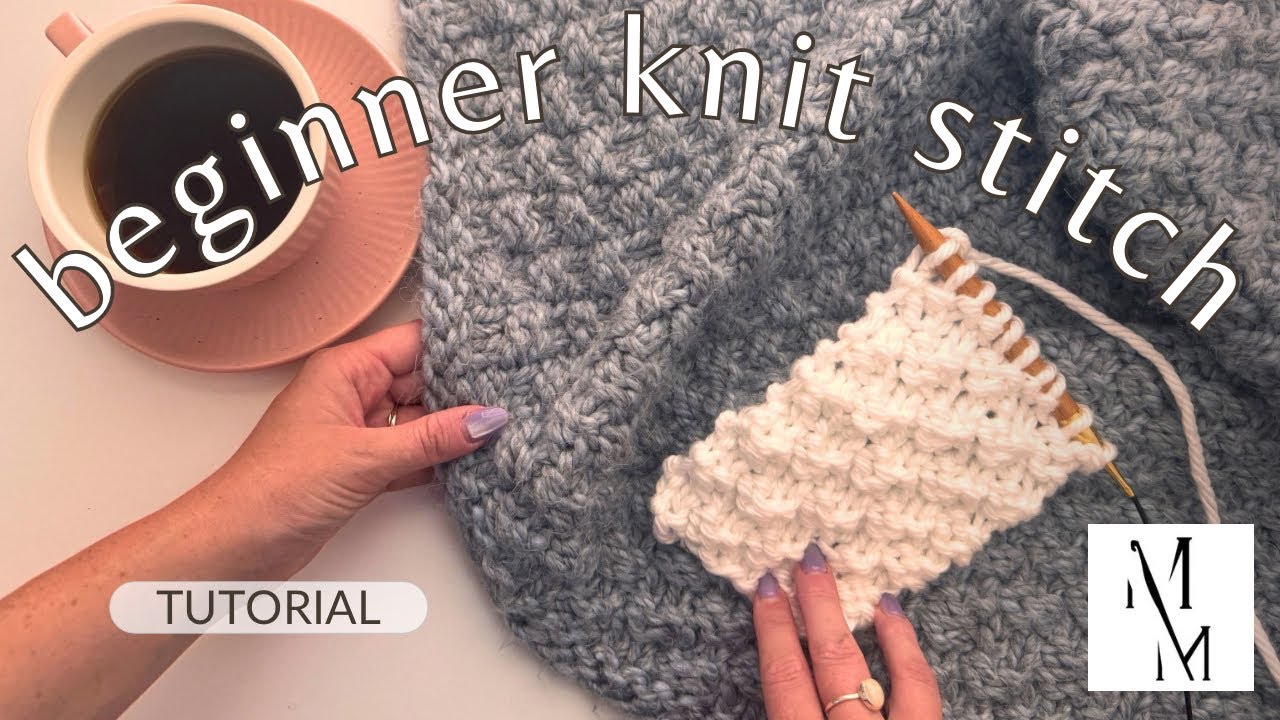 Try This Beginner Knitting Stitch + Throw Pattern (two stitch check) 