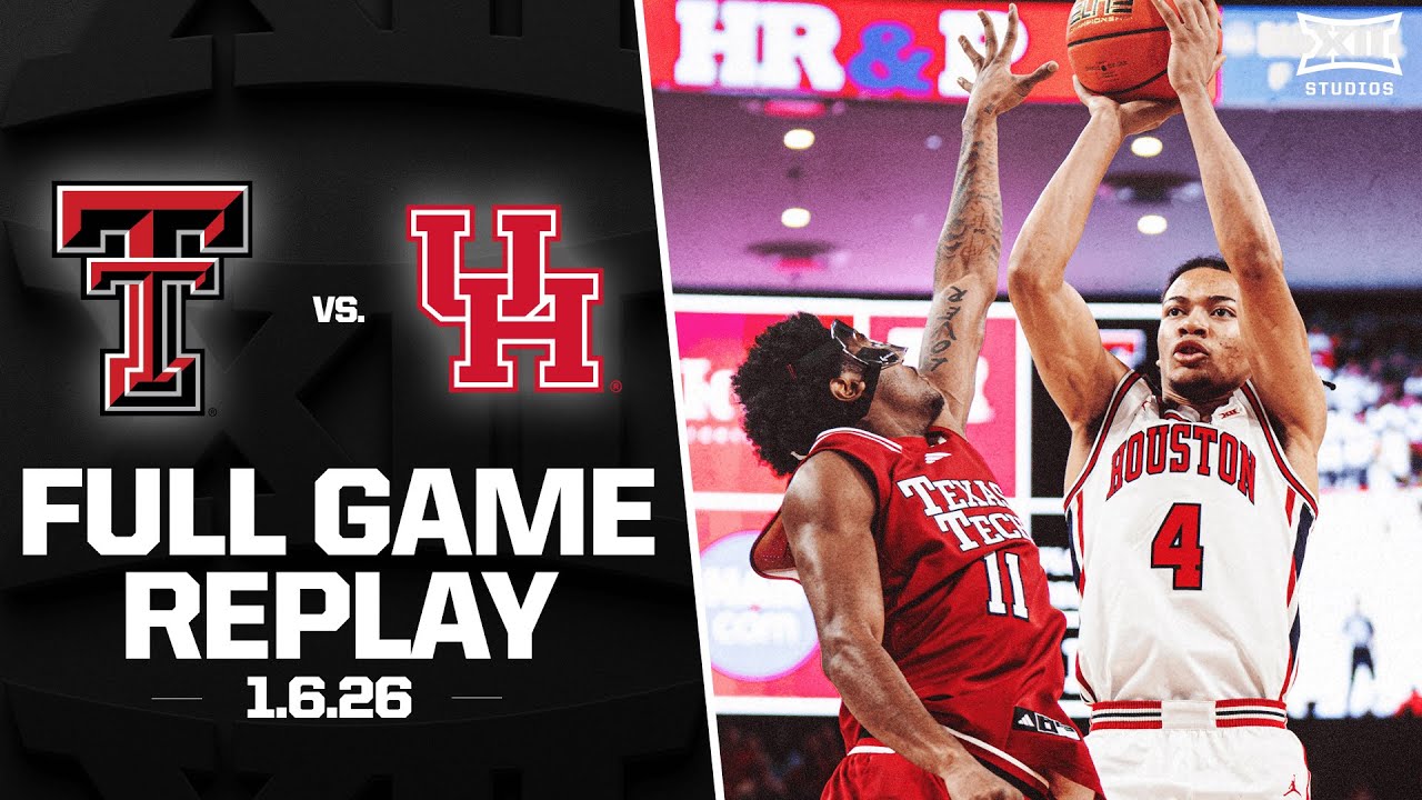 Texas Tech vs. Houston Full Game Replay (1.6.26) | 2025-26 Big 12 Men's Basketball