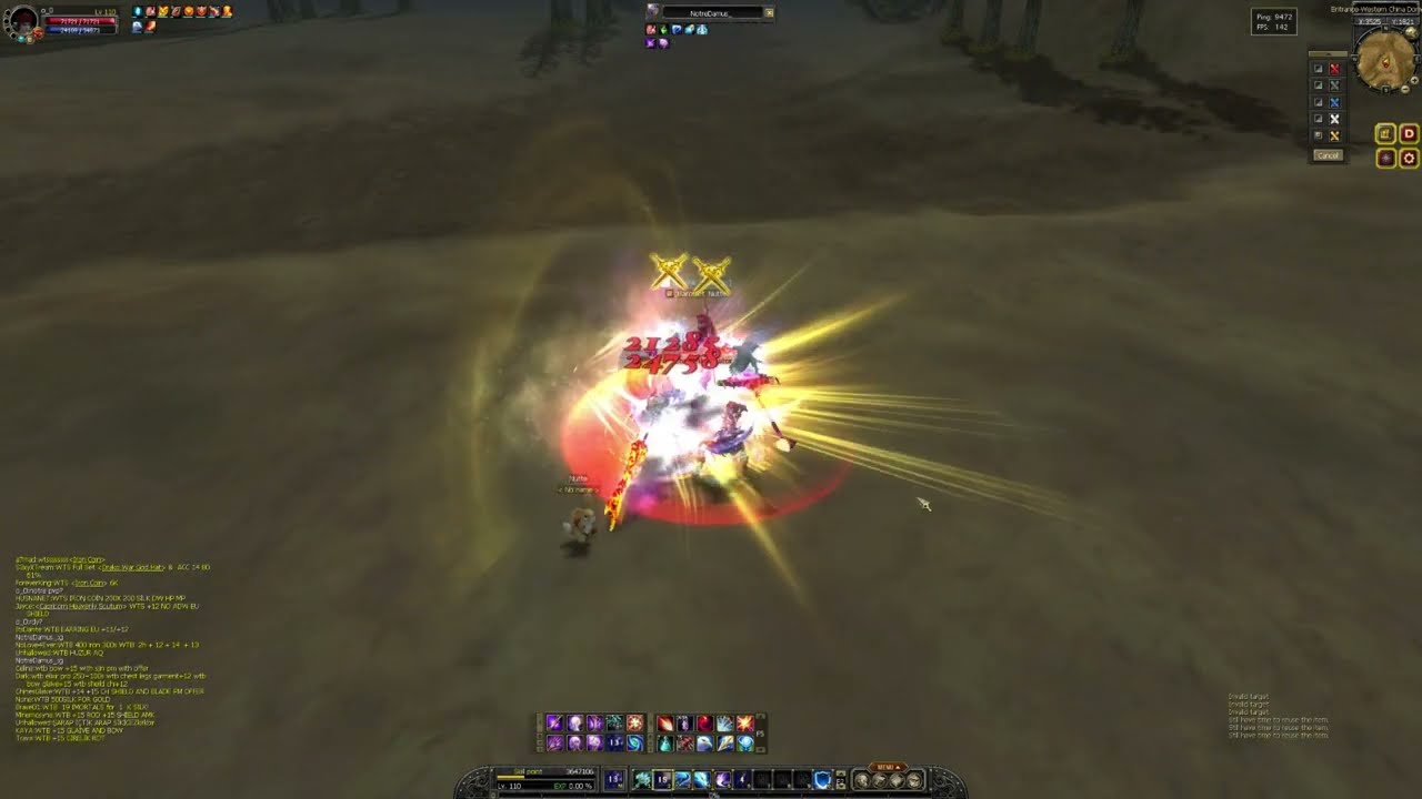 Silkroad PVP Warrior Cleric vs Glavie Bow Fire Force