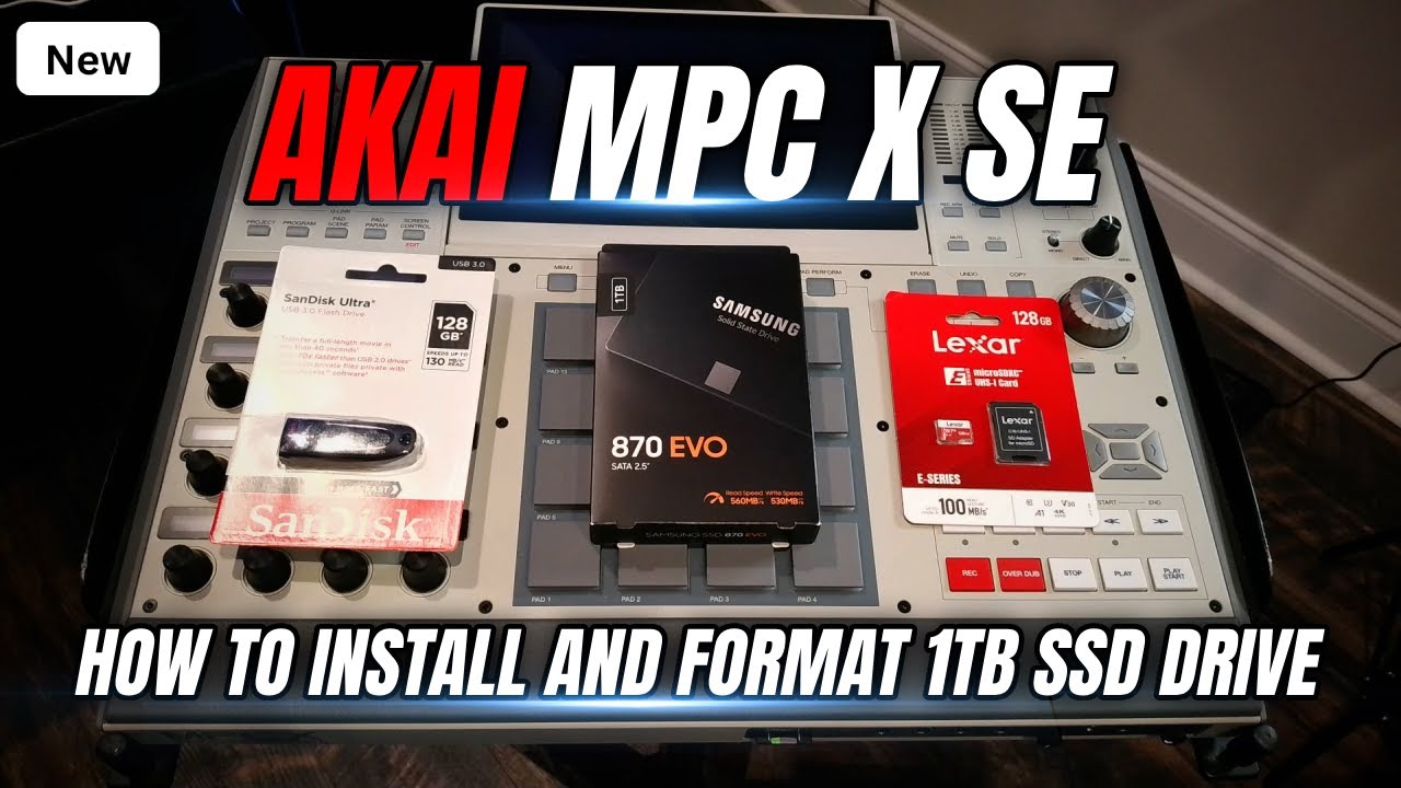 New Akai MPC X SE - How to Install and Format 1TB SSD Drive on MAC OSX