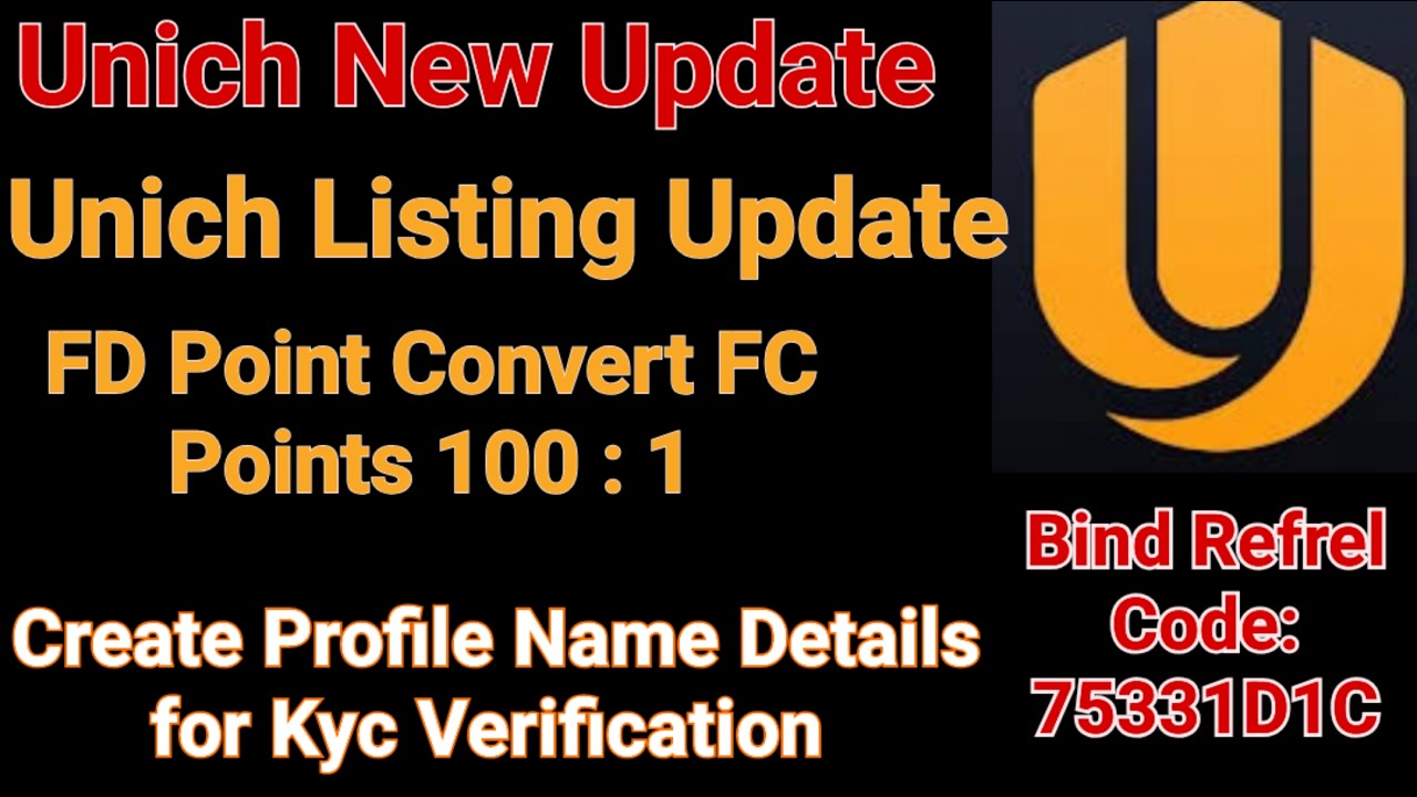 Unich listing || Unich new update || Unich FD points convert FC Points || Unich withdraw