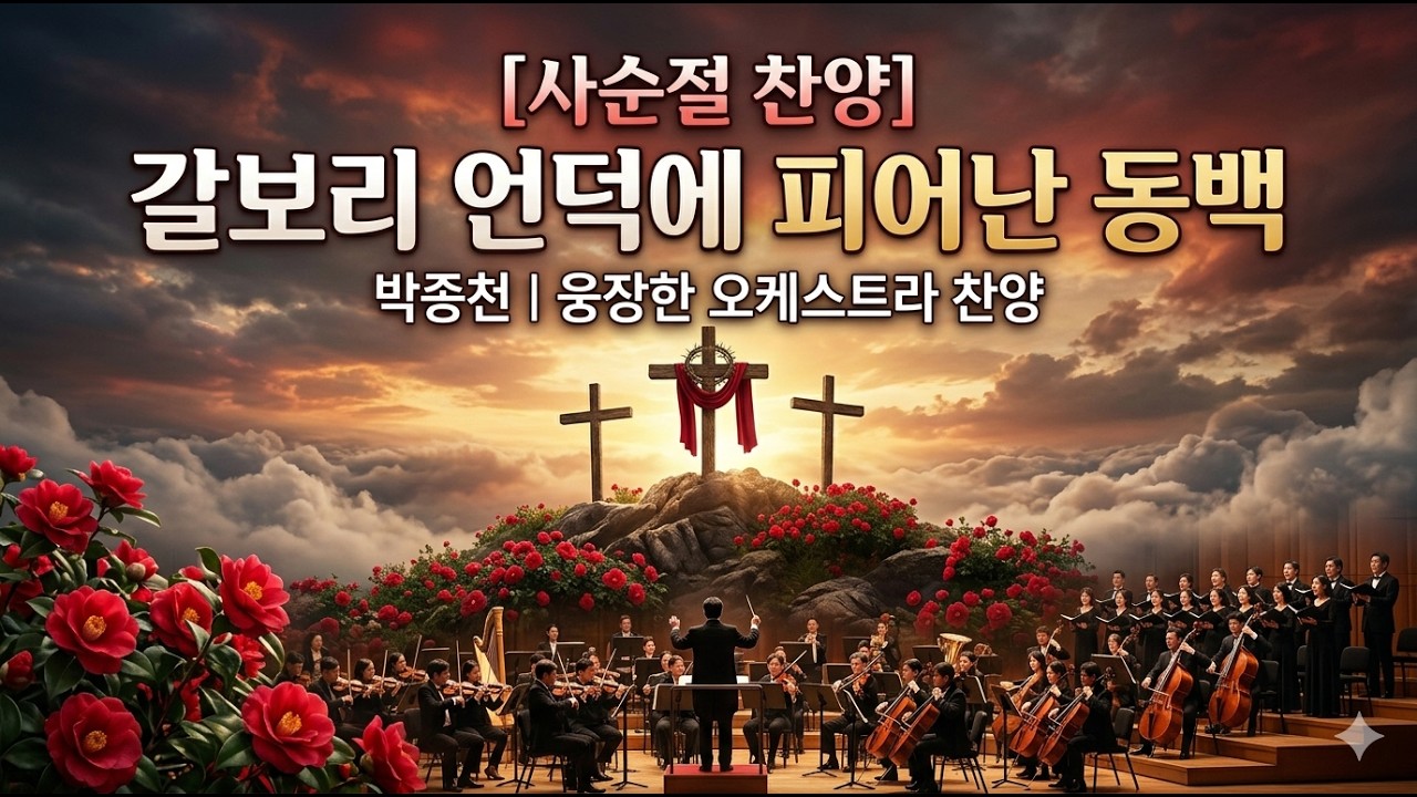 [사순절 찬양] 갈보리 언덕에 피어난 동백 - 박종천 (웅장한 오케스트라 찬양)