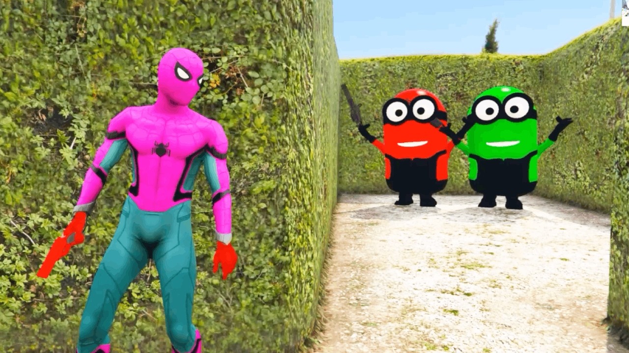 GTA 5 Funny Ragdoll Spiderman vs Blue Minion Epic Episode #10