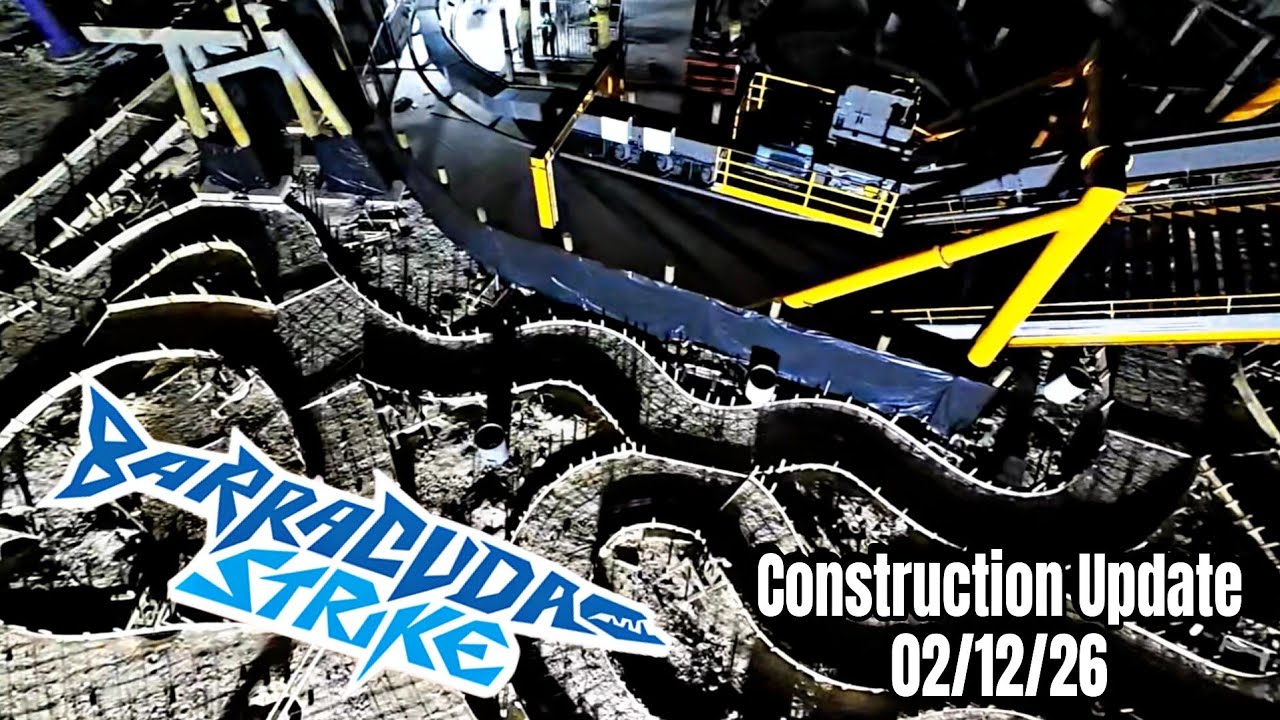 Обновление информации о строительстве аттракциона Barracuda Strike 02.12.2026 Seaworld San Antonio