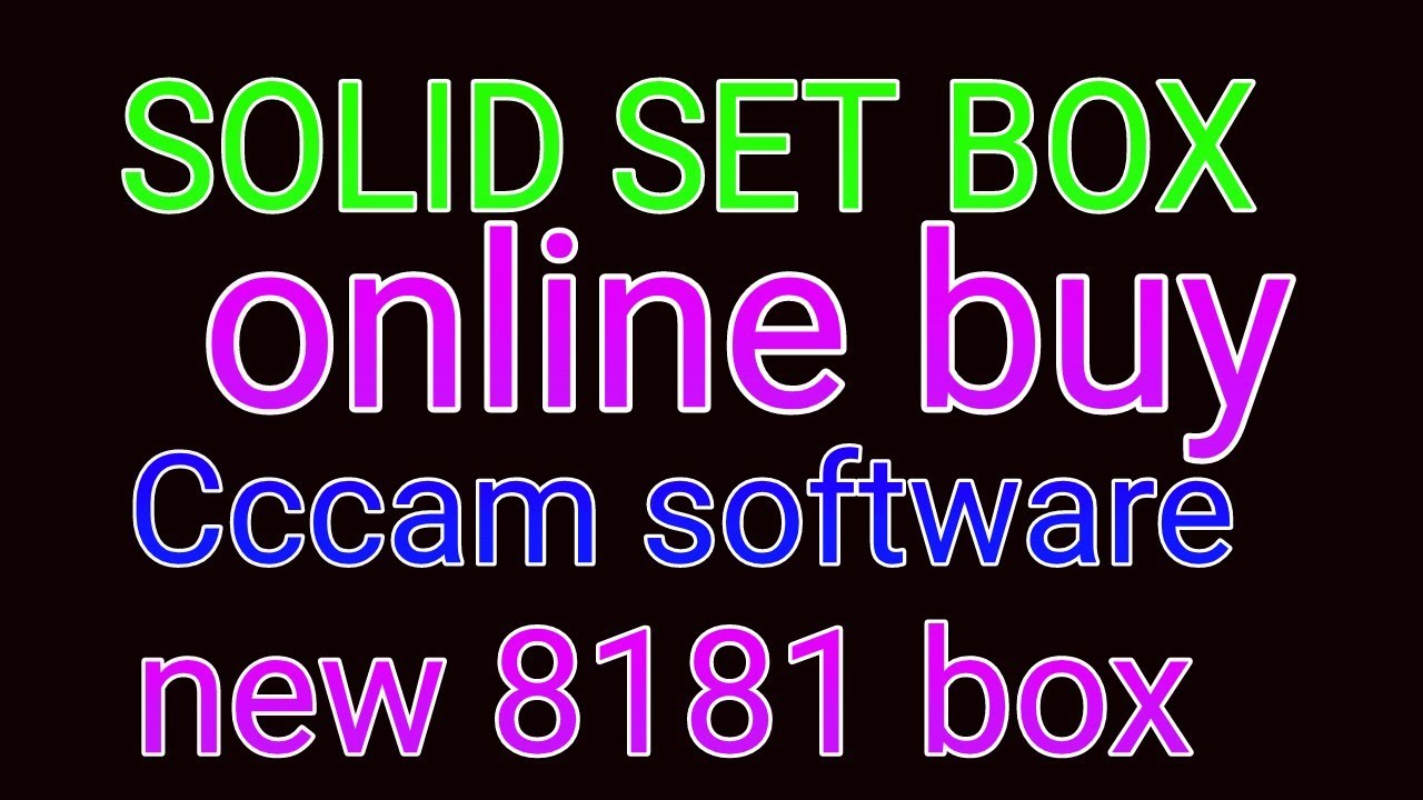 New solid 8181 Cccam software change process