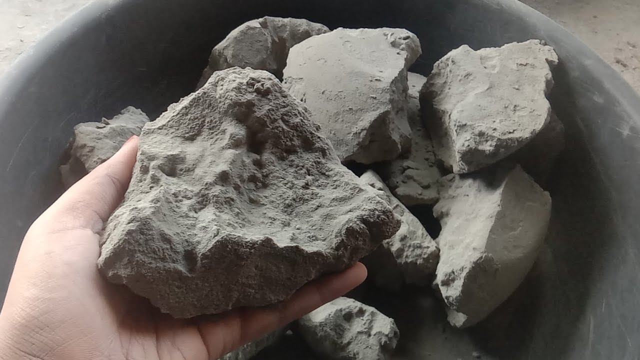 Grey cement chunks soft dusty silky 🤤 crumbling 😍|Satisfying video|Asmr puppys