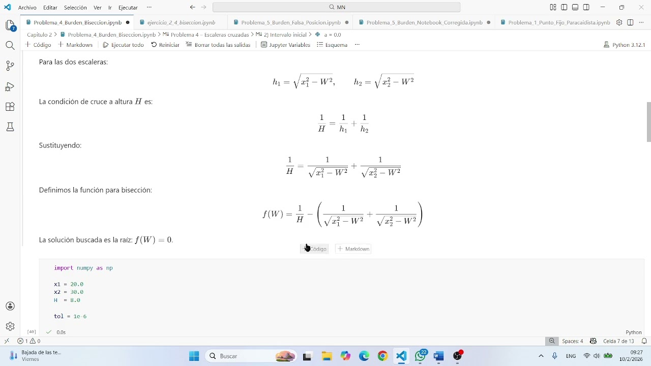 V1 Problema 4 Biseccion