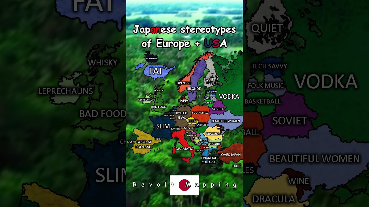 Japanese stereotypes of Europe 🗾🇯🇵  #europe #geography #map  #mapping #trending #usa #japan