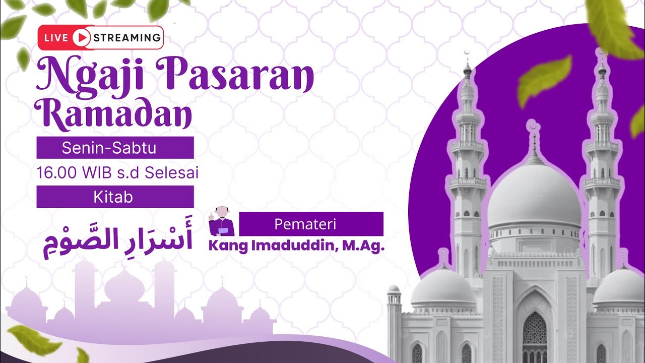 Ngaji Pasaran Ramadan H6|| Kajian Kitab Asrorussoum