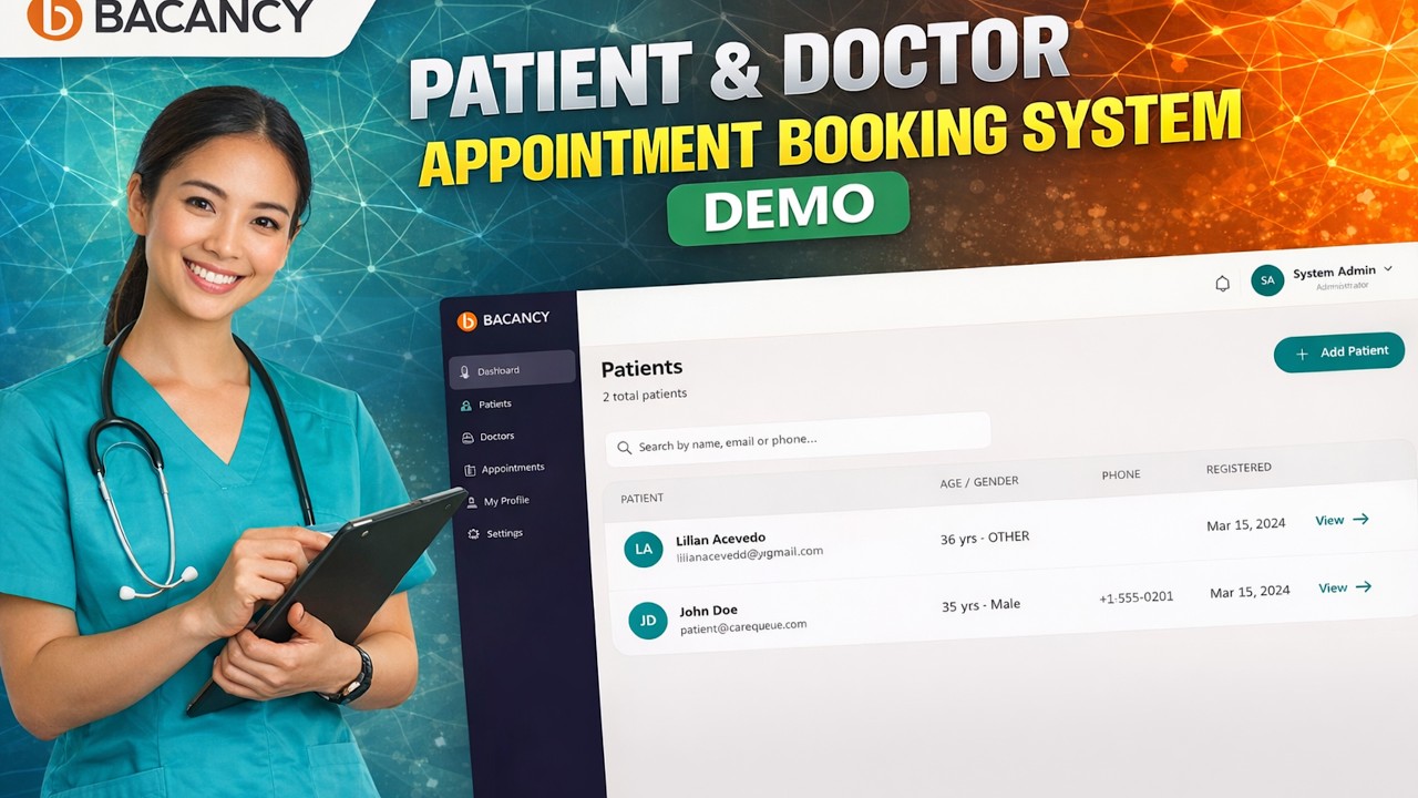 Patient & Doctor Appointment Booking System | CareQueue Healthcare Scheduling Software Demo