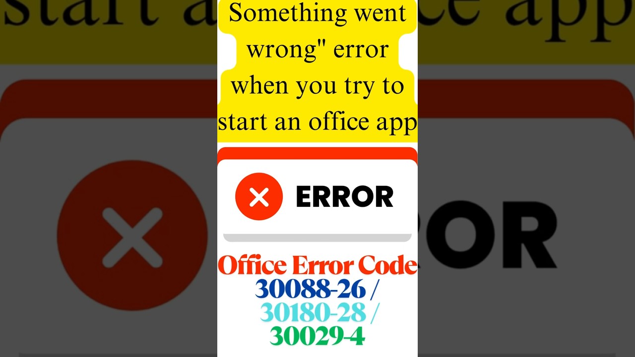 how to fix sorry, something went wrong  | Error Code 30088-26  30180-28  30029-4