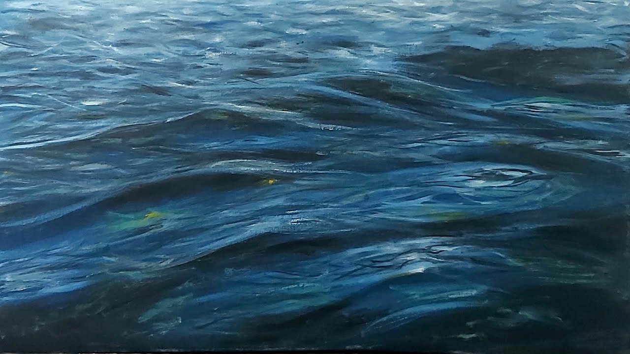 how to make realistic ocean/ yağlıboya deniz resmi nasıl yapılır/oil painting tutorial/eğitici