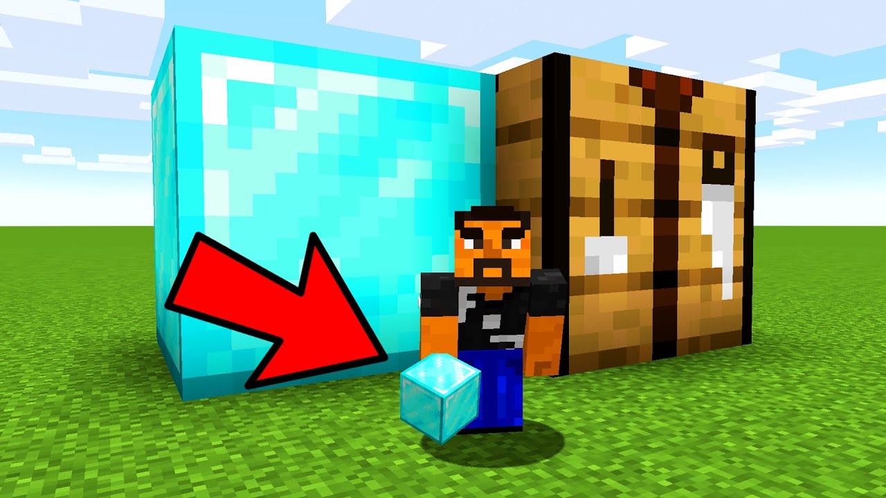 Minecraft pero los BLOQUES son GIGANTES