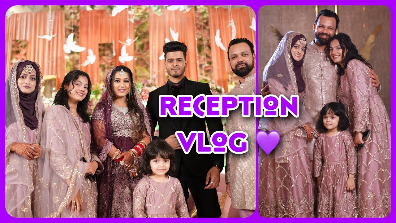 Reception Vlog 💜#meenazfam #reception #vlog #bride#groom #purple #twin #family #goals #food#biryani