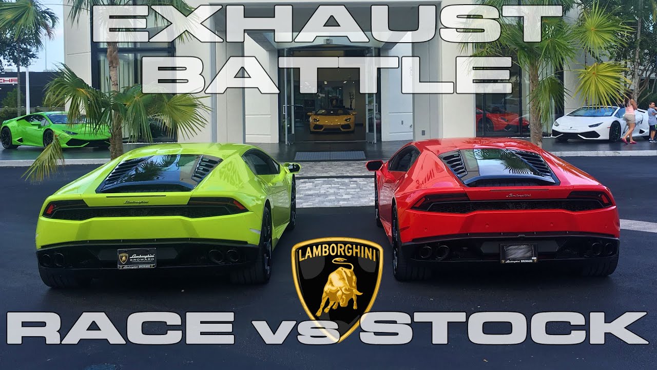 Lamborghini Huracan Rev Battle - Race vs Stock Exhaust