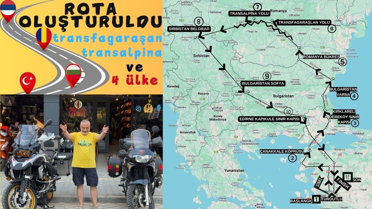 MOTOSİKLET İLE ROMANYA TRANSFAGARAŞAN - TRANSALPİNA SÜRÜŞÜ BAŞLIYOR 4 ÜLKE VE EFSANE MOTOR ROTALARI
