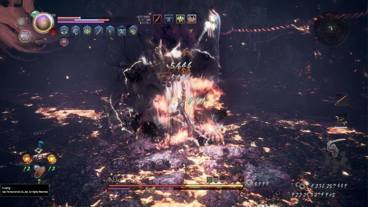 Nioh 2 Izami & guerrero lunar,bajo inframundo