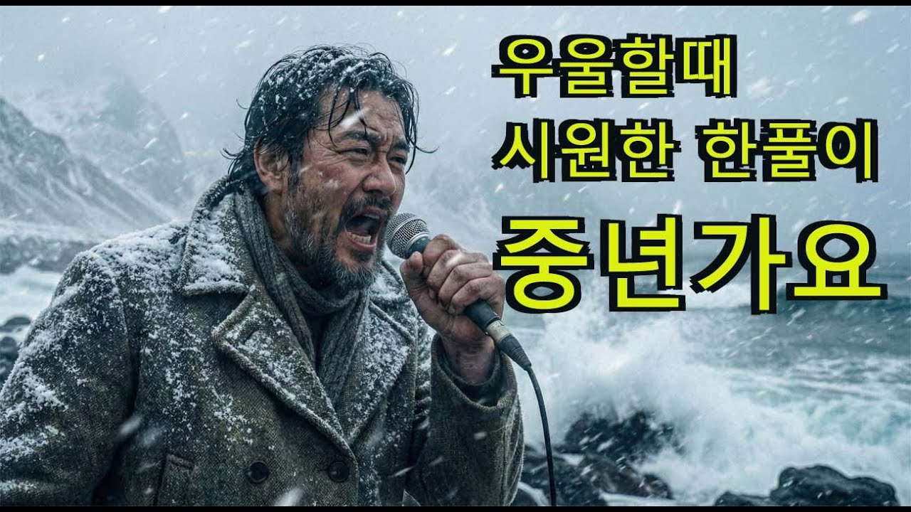 중년가요, ASMR, 중년음악, 외로울때, 쓸쓸할때, 중년 카페음악, 영상음악, Popular songs, middle-aged songs, heartbreaking songs