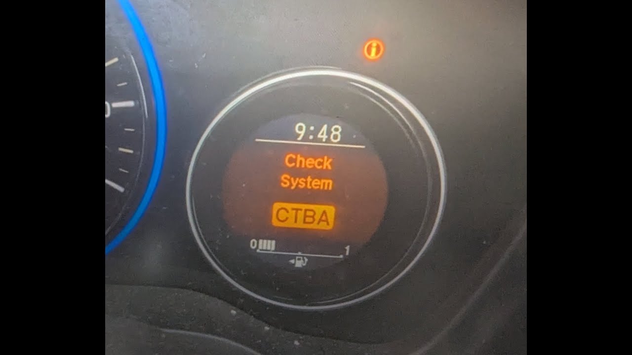 Honda Check System CTBA Fault