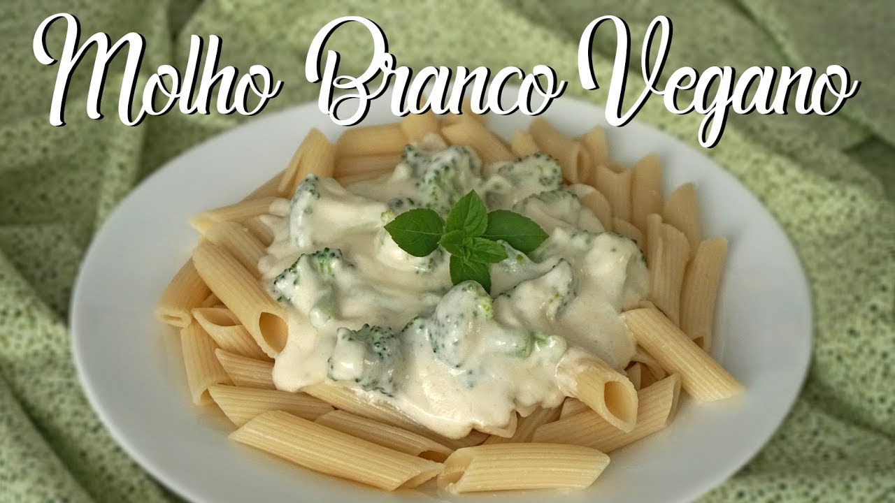 MACARRÃO AO MOLHO BRANCO VEGANO (ao molho bechamel com brócolis)