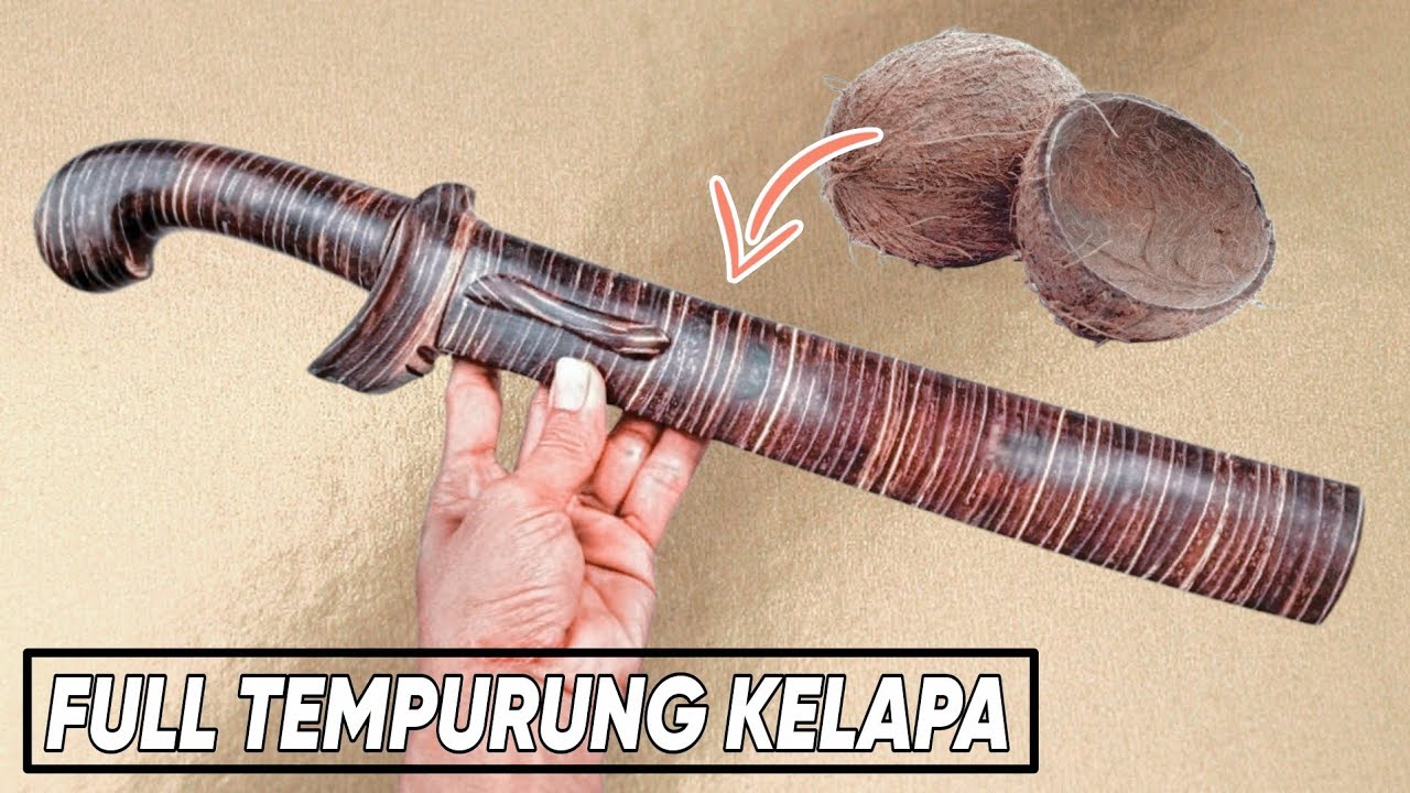 cara membuat sarung golok dari tempurung batok kelapa @BANG SYAM 22