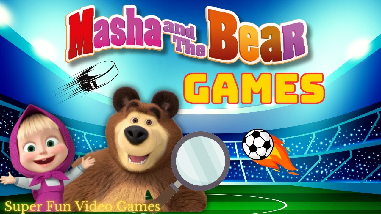 Masha and the Bear Games Find the awards Football and Hockey