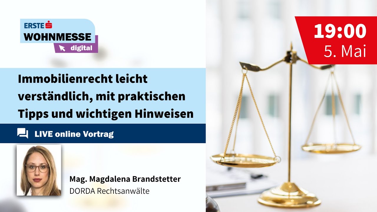 Immobilienrecht leicht verst&auml;ndlich | LIVE Talk | Erste Wohnmesse .digital 2022