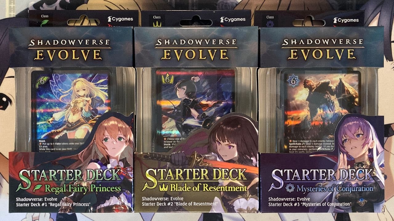 Opening My Shadowverse Evolve Starter Decks SD01-SD03 Forestcraft, Swordcraft, & Runecraft
