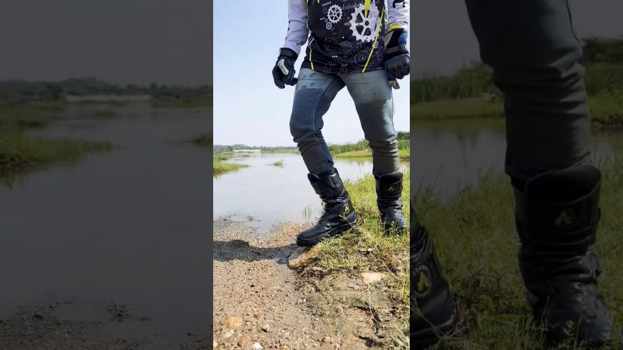 Bad Quality of Orazo Boots☹️ #orazo #ridingboots #adventure #offroading #ridersharmag #rivercrossing